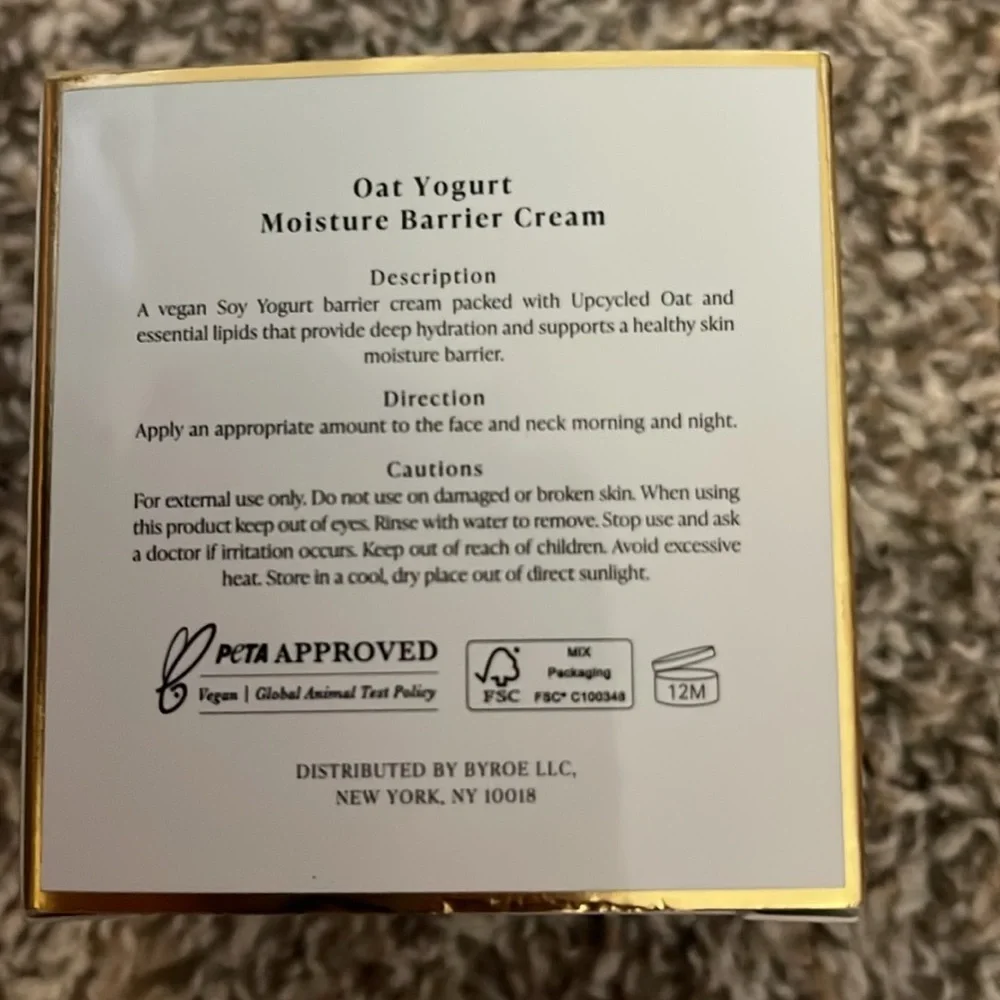 BYROE New York Oat Yogurt Moisture Barrier Cream - Cream